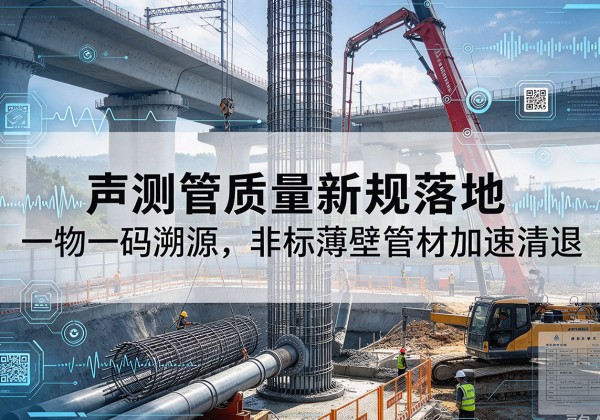爱辉声测管质量新规落地，一物一码溯源，非标薄壁管材加速清退